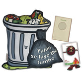 Dustbin Shape Cushion & Seed Rakhi Combo Set of 2 (Grey)